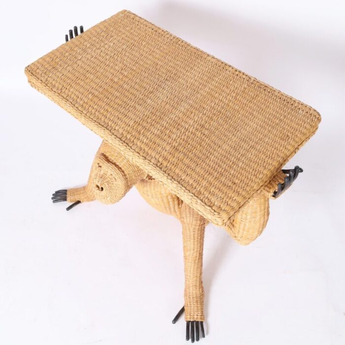 mario torres mid century wicker monkey console 2332