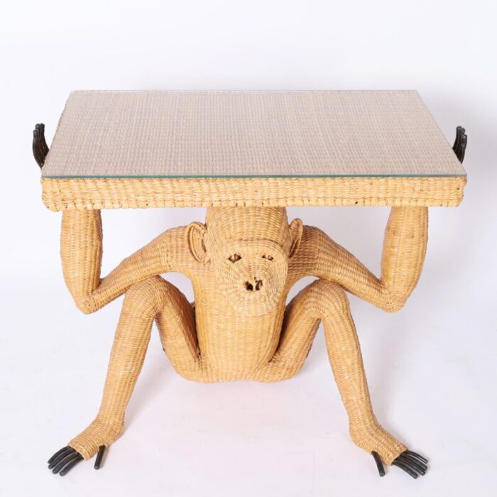 mario torres mid century wicker monkey console 3616