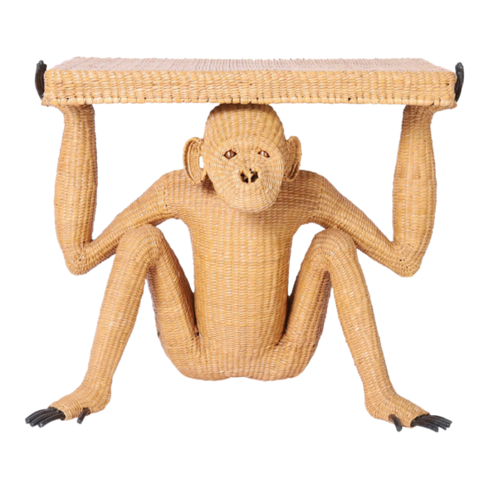 mario torres mid century wicker monkey console 7826