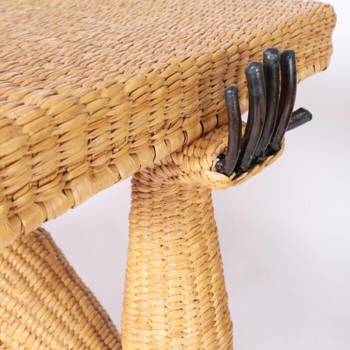 mario torres mid century wicker monkey console 8443