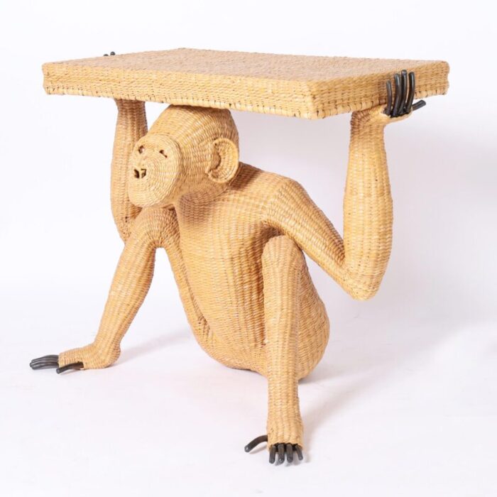 mario torres mid century wicker monkey console 9359