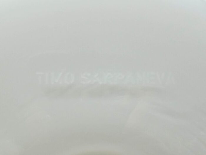 mid 20th century finland iittala timo sarpaneva signed jurmo white art glass vase 5366