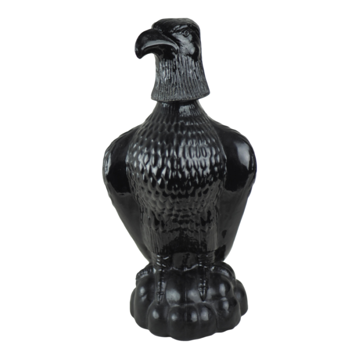 mid 20th century french imperial black eagle glass decanter 2683