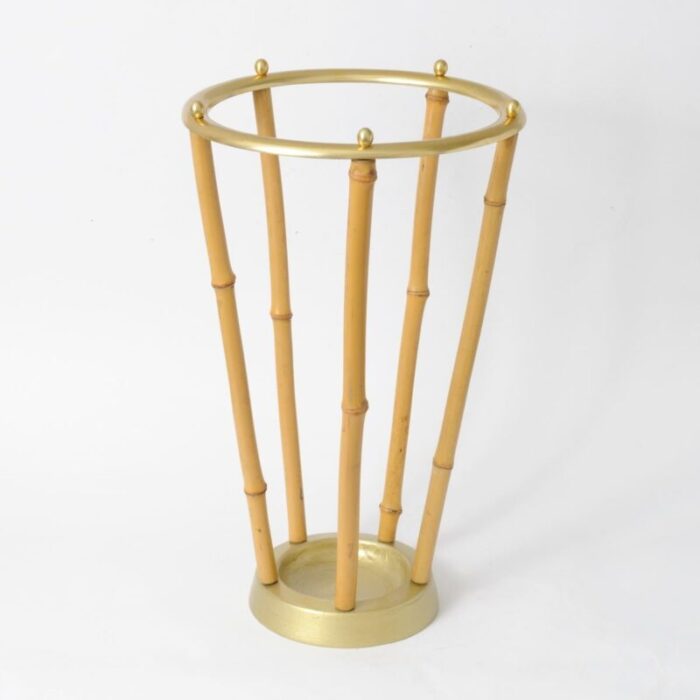 mid century bamboo umbrella stand 1950s 1