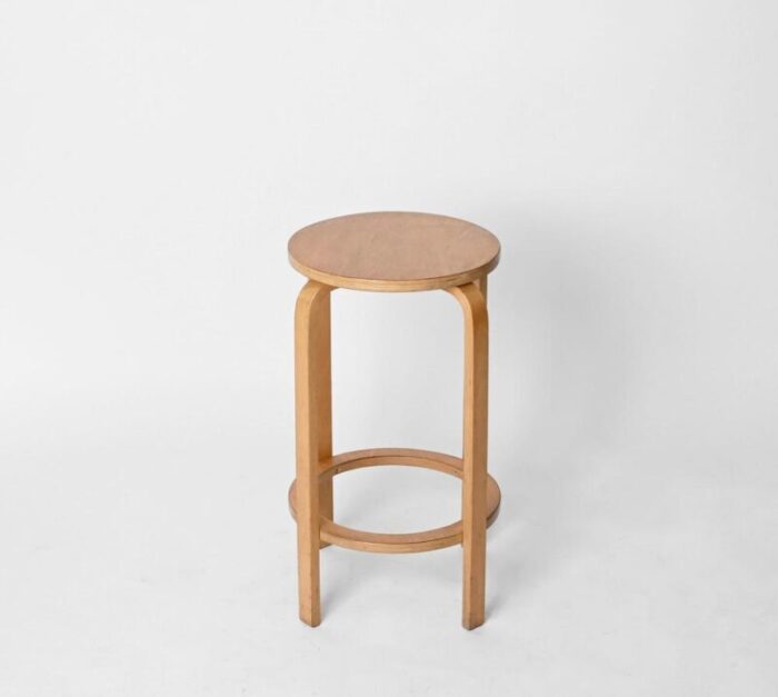 mid century birch stools attributed to alvar aalto for artek 1970s 4395