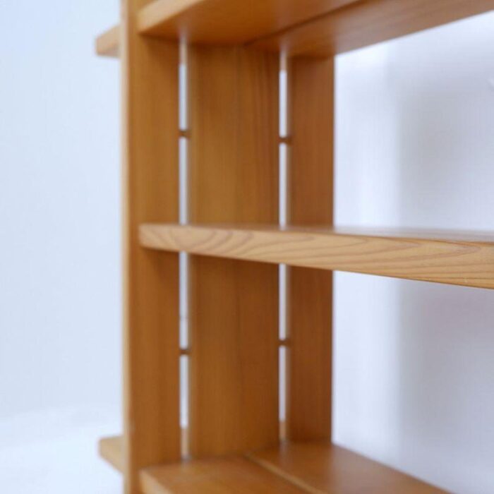 mid century blond elm shelf by roland haeusler for maison regain 7954