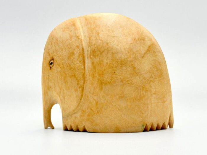 mid century carved baby elephant 1960s 1