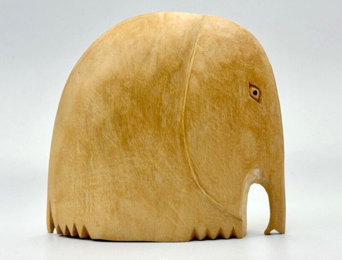 mid century carved baby elephant 1960s 2