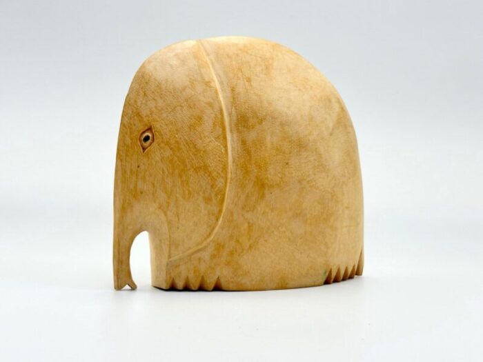 mid century carved baby elephant 1960s 5