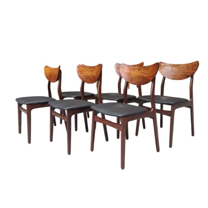 mid century chairs in the style of hp hansen set of 6 3549