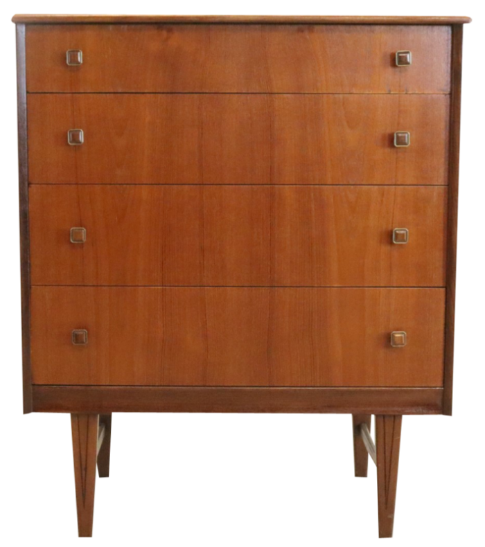 mid century chest of drawers yersey 1960s 2279