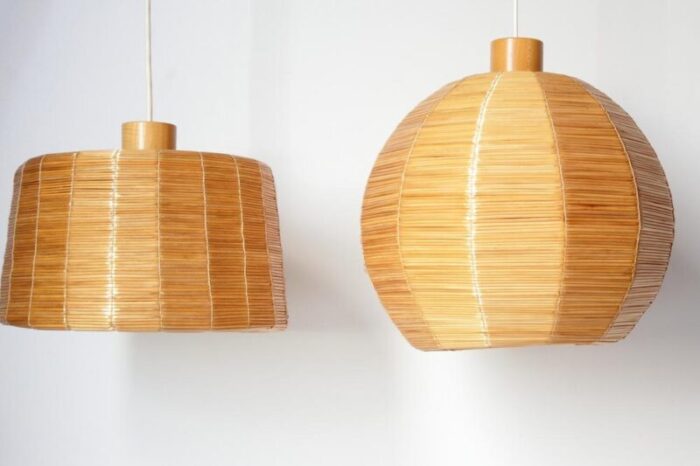 mid century czechoslovakian pendant lights by stanislav kucera for uluv 1970s set of 2 6313