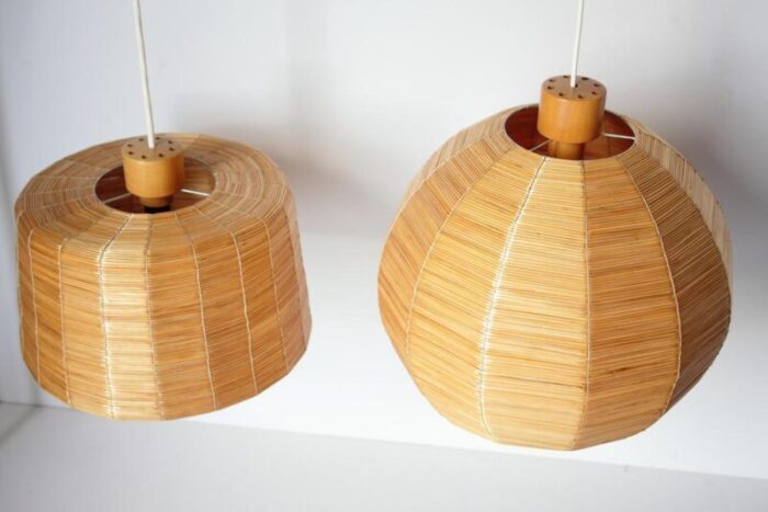 mid century czechoslovakian pendant lights by stanislav kucera for uluv 1970s set of 2 8634