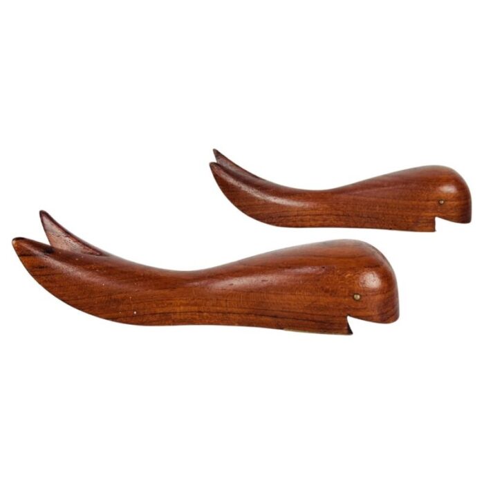 mid century danish modern teak bottle opener shaped as whale denmark 1960s 1