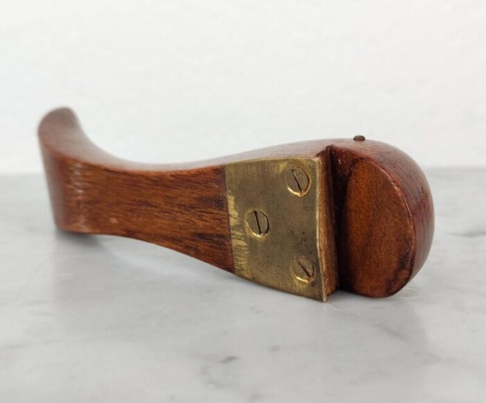 mid century danish modern teak bottle opener shaped as whale denmark 1960s 10