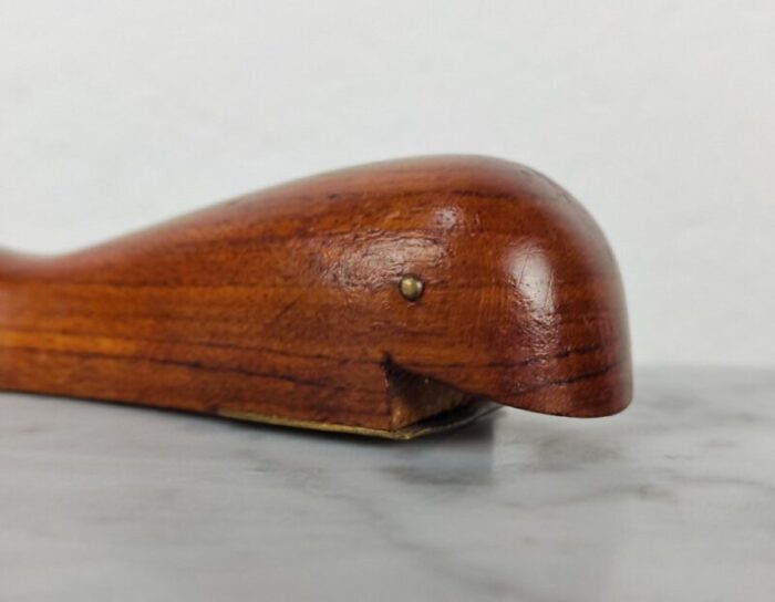 mid century danish modern teak bottle opener shaped as whale denmark 1960s 13