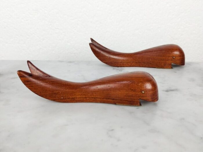 mid century danish modern teak bottle opener shaped as whale denmark 1960s 2