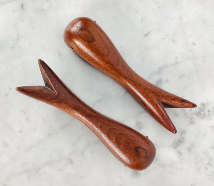 mid century danish modern teak bottle opener shaped as whale denmark 1960s 4