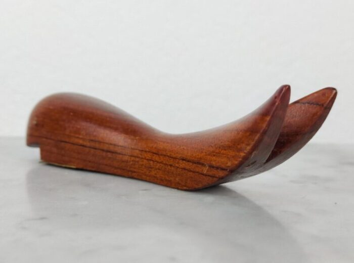 mid century danish modern teak bottle opener shaped as whale denmark 1960s 9