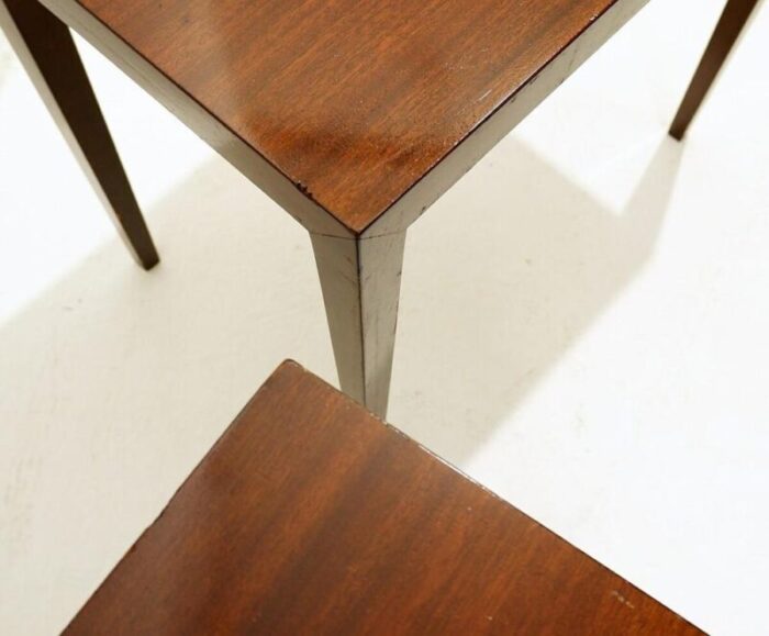 mid century danish side tables attributed to severin hansen for haslev furniture 1960s set of 2 0626