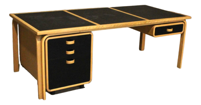 mid century desk with drawers attributed to rud thygesen and johnny sorensen for editor magnus olesen denmark 1960s 8089