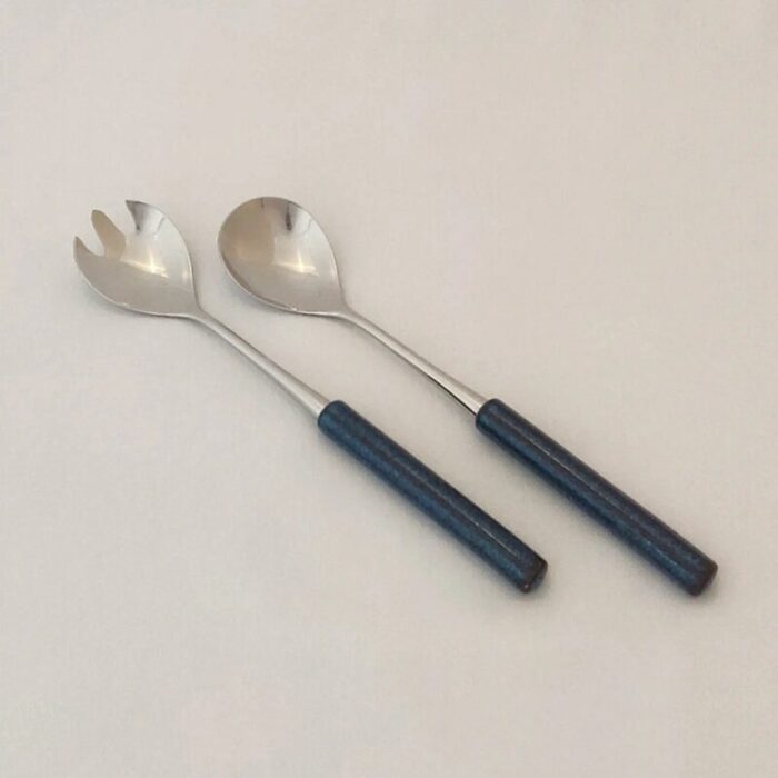 mid century enamel salad servers set of 2 1