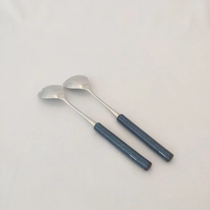 mid century enamel salad servers set of 2 2