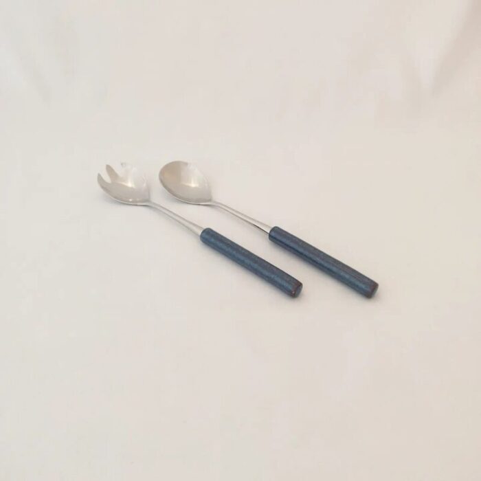 mid century enamel salad servers set of 2 8