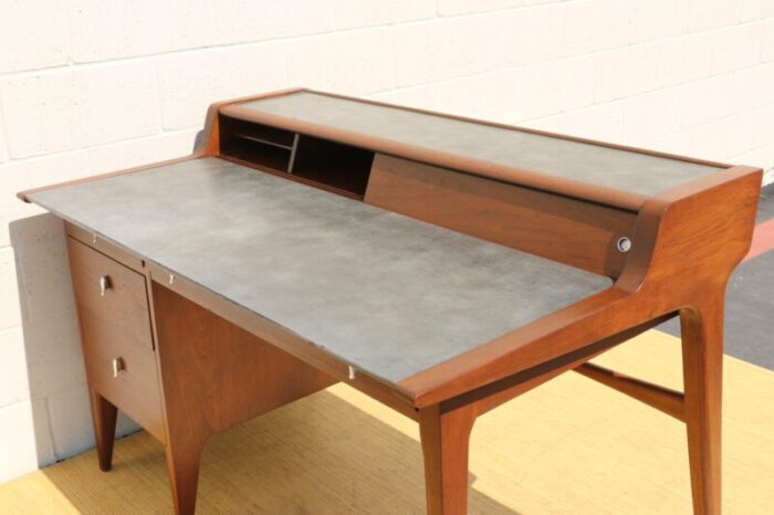 mid century executive desk by john van koert for drexel 5609