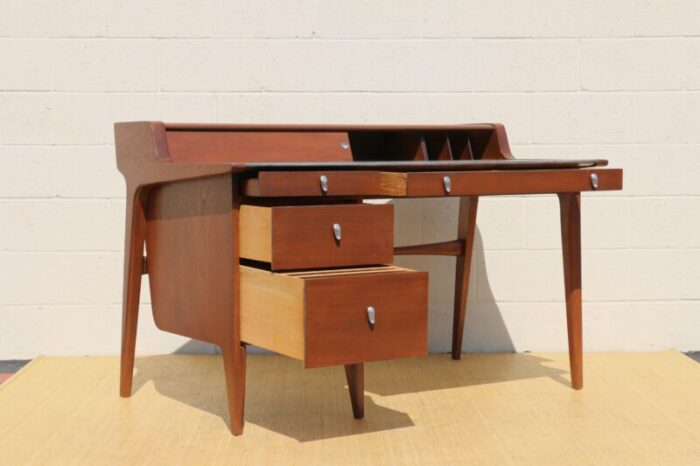 mid century executive desk by john van koert for drexel 9209