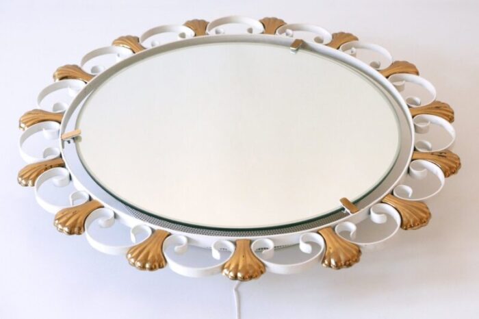 mid century german backlit wall mirror from hillebrand lighting 1960s 13