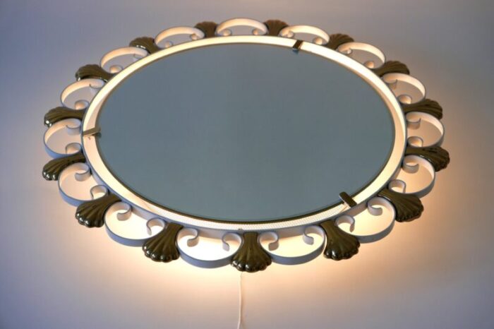 mid century german backlit wall mirror from hillebrand lighting 1960s 14