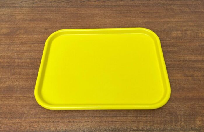 mid century german space age yellow leguval plastic tray from bayer 1960s 1