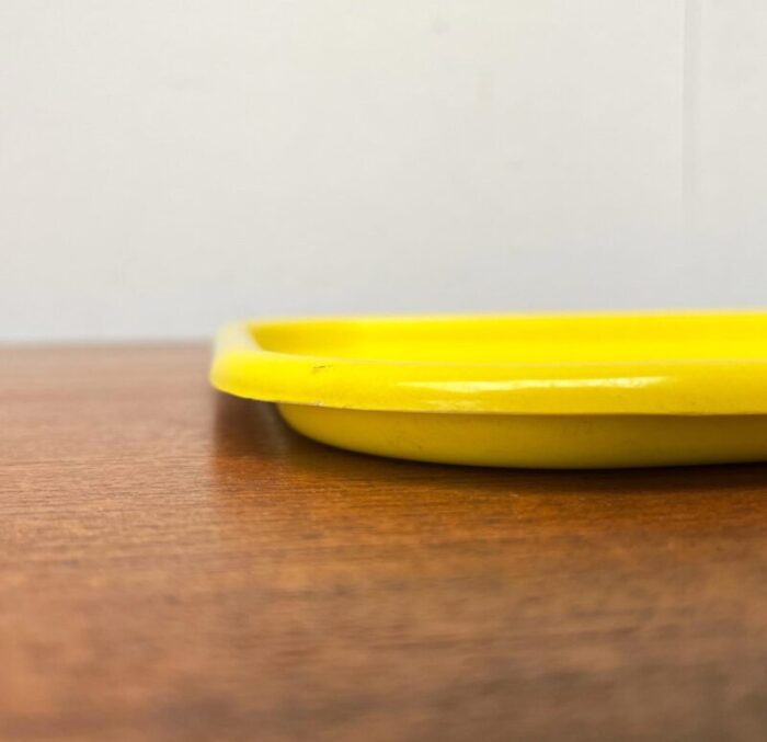 mid century german space age yellow leguval plastic tray from bayer 1960s 10