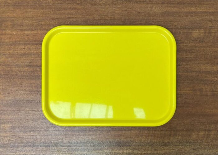 mid century german space age yellow leguval plastic tray from bayer 1960s 2