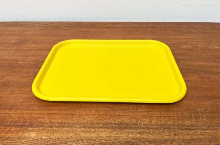 mid century german space age yellow leguval plastic tray from bayer 1960s 3