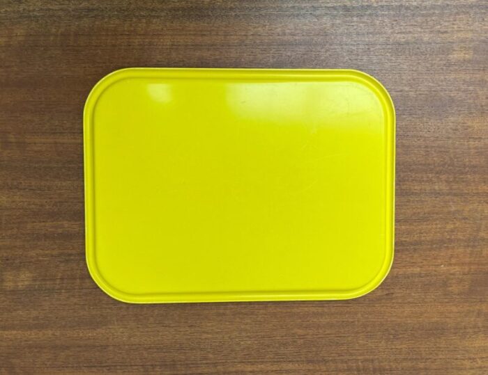 mid century german space age yellow leguval plastic tray from bayer 1960s 4