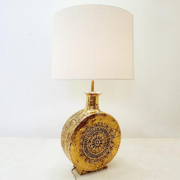 mid century italian gold ceramic table lamp 5414