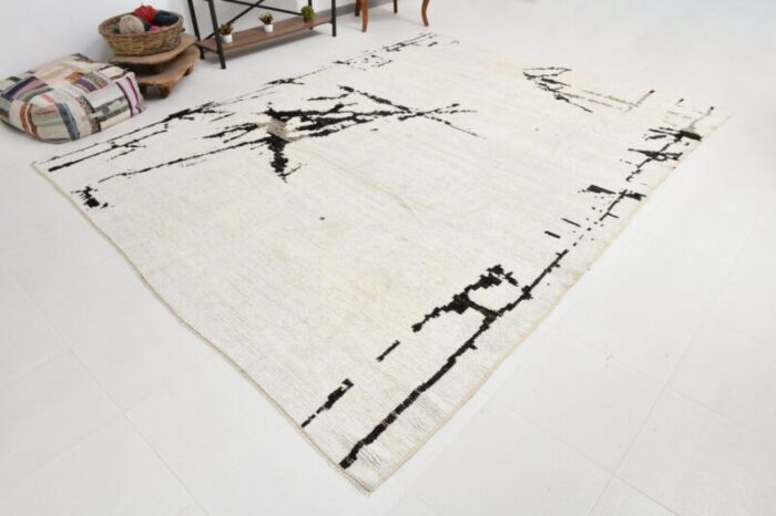 mid century modern hemp area rug 3