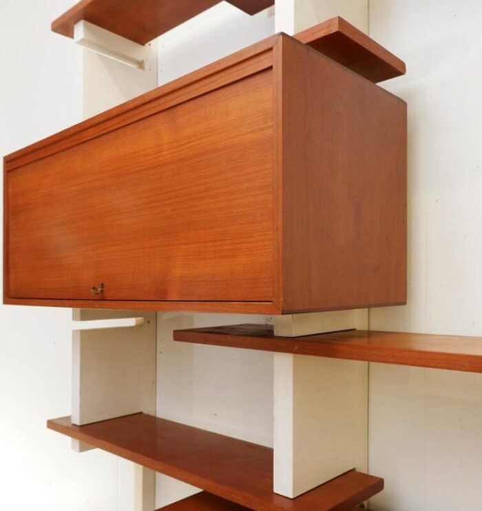 mid century modern modular wall unit extenso attributed to amma torino italy 1960s 4192