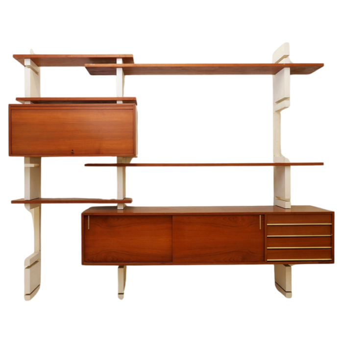 mid century modern modular wall unit extenso attributed to amma torino italy 1960s 6297