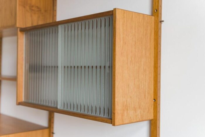 mid century modern teak wall unit attributed to kurt stervig 1960 5398