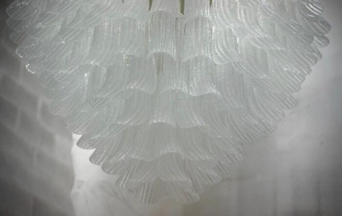 mid century murano round transparent white color chandelier and pendant 3313