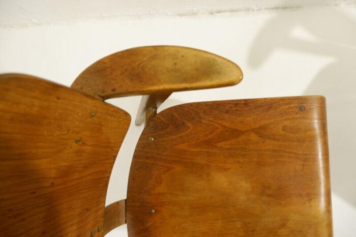 mid century plywood beech chairs 1950s 2159