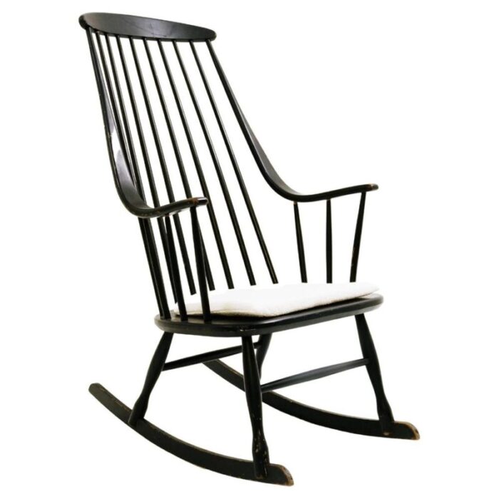 mid century rocking chair attributed to lena larsson for nesto 1960s 6062