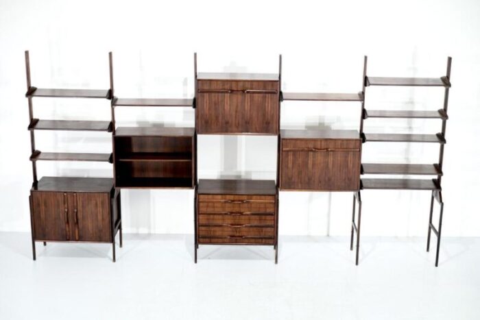 mid century scandinavian wall unit attributed to wk mobel 1960s 1885