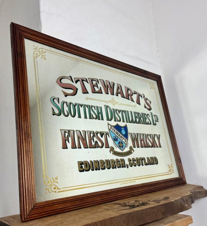 mid century scotch whisky mirror 10