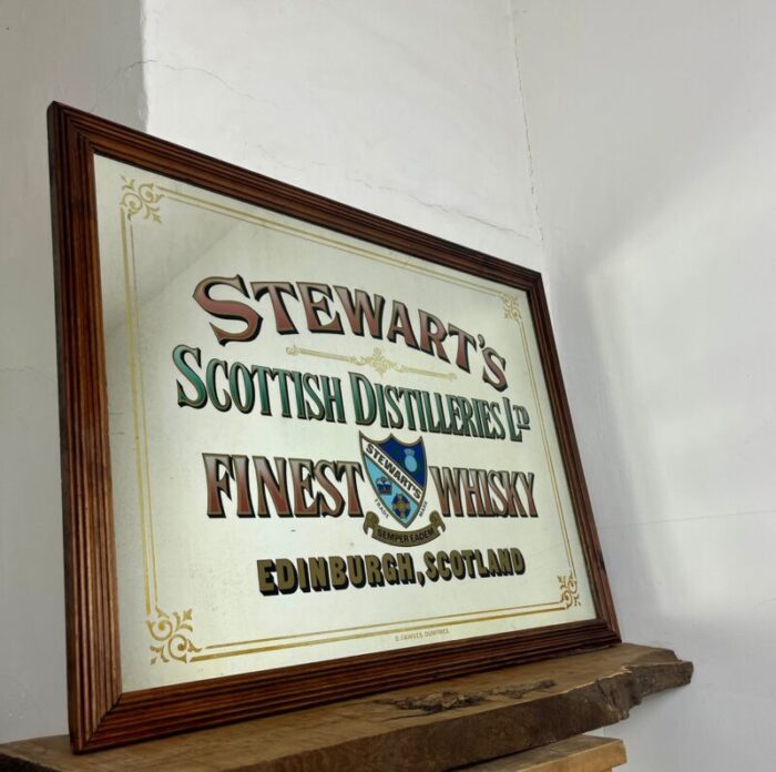 mid century scotch whisky mirror 15