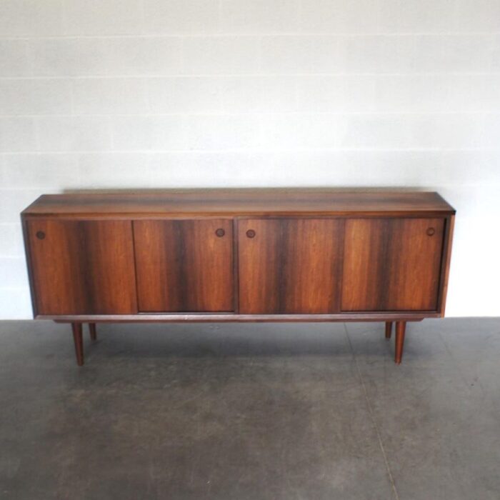 mid century sideboard with sliding doors 0265