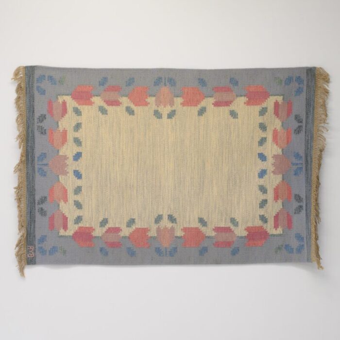 mid century swedish kilim rug by anne marie boberg 1960s 5888